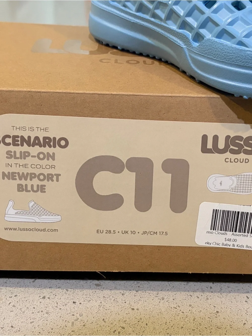 Lusso Kids' Slip-On Clog - Newport Blue UK 10 New with  box $48
